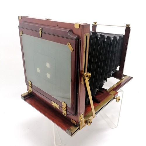 295 - Antique mahogany & brass plate camera by London Stereoscopic & Photographic Co (Regent St / Cheapsid... 