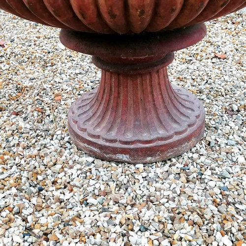 310B - Large cast iron classical urn planter - 75cm diameter x 59cm high ~ no obvious damage and in weather... 