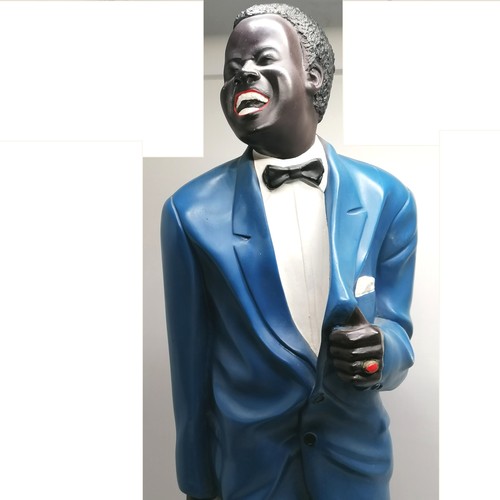 10 - Novelty vintage composite trumpet player - 105cm high ~ has scratch to left shoulder