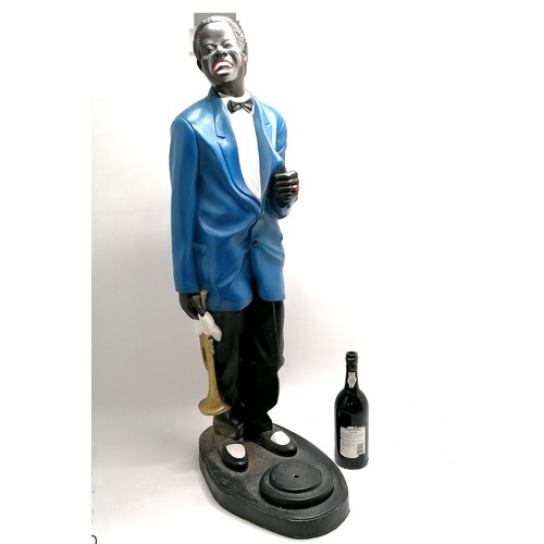 10 - Novelty vintage composite trumpet player - 105cm high ~ has scratch to left shoulder