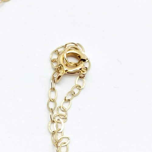 269 - 9ct gold marked fine gold chain with a silver gilt pendant 40cm long total weight 6.3g