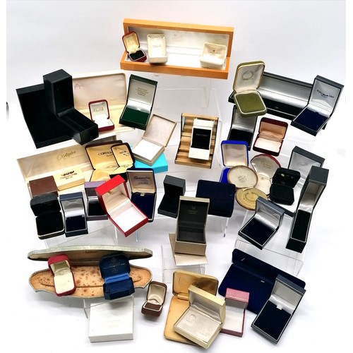 298 - Qty of used / vintage jewellery boxes inc 2 x Garrick, Walker & Hall, Pandora, Osaki etc