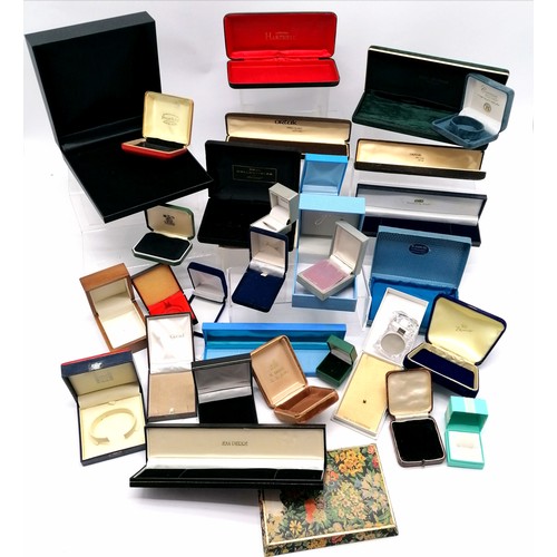 302 - Qty of vintage / used jewellery boxes inc Norman Hartnell, Ortak etc