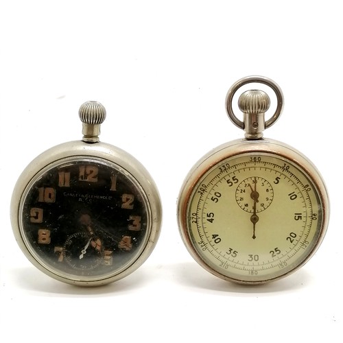 435 - Air Ministry GS MK II pocket watch by Carley & Clemence t/w Air Ministry AM 6B/221 stop watch ~ both... 