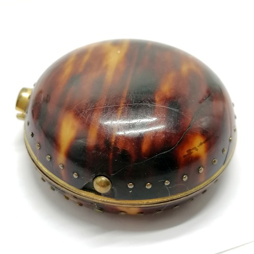 439 - George III silver-gilt and tortoise shell verge fusee pocket watch by Owen Jackson, Cranbrook, No.54... 