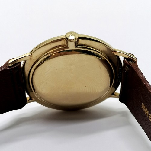 447 - Longines Wittnauer USA 14ct marked gold cased (32mm) manual wind wristwatch (calibre 19.a) - running... 