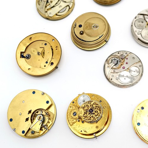 450 - Qty of pocket watch movements inc John Bennett, Hamilton etc