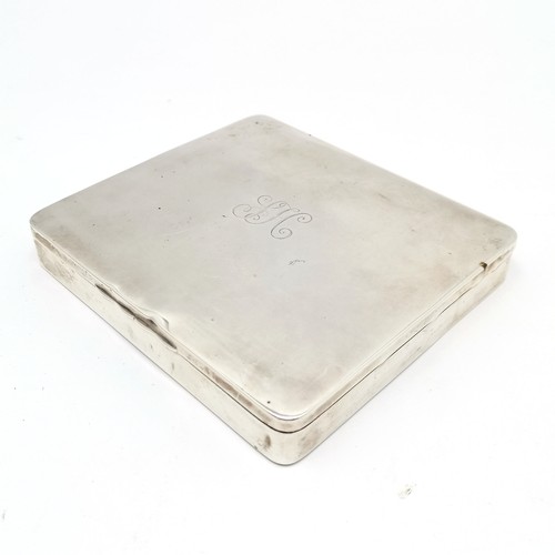 477 - Antique 1913 silver manicure set in a hallmarked silver fitted case by J Batson & Son - 15cm x 14cm ... 