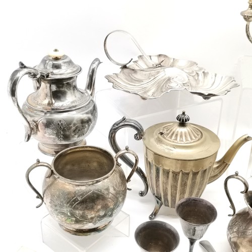 480 - Quantity of plated ware including a candelabrum, multi photograph frame cutlery etc.