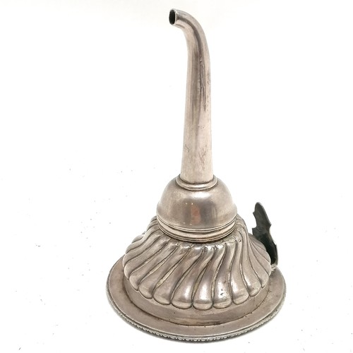 484 - Antique Old Sheffield plate wine funnel - 14cm ~ slight dints and small fractures