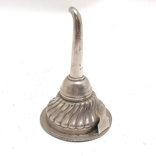 484 - Antique Old Sheffield plate wine funnel - 14cm ~ slight dints and small fractures