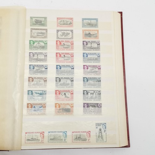 45 - Commonwealth mostly M/M (MH) useful stamp collection in red stockbook inc KGVI & early QEII sets inc... 