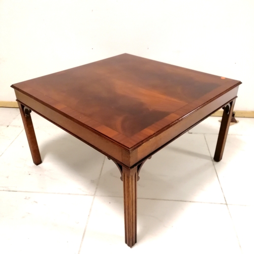 62 - Vintage square coffee table - 76cm diameter x 46cm, T/W 2 side tables