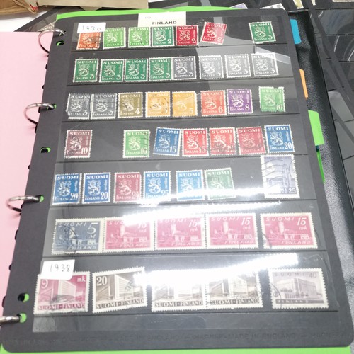 69 - Qty of worldwide stamps in albums / hagner sheets in folders ( some empty folders included)