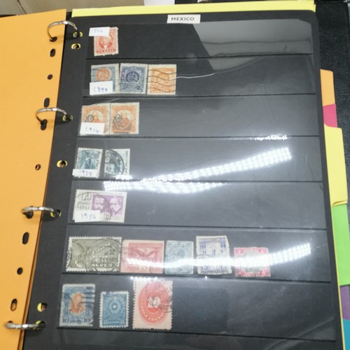 69 - Qty of worldwide stamps in albums / hagner sheets in folders ( some empty folders included)