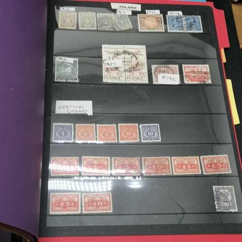 69 - Qty of worldwide stamps in albums / hagner sheets in folders ( some empty folders included)