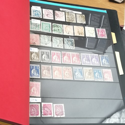 69 - Qty of worldwide stamps in albums / hagner sheets in folders ( some empty folders included)