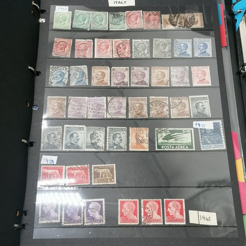 69 - Qty of worldwide stamps in albums / hagner sheets in folders ( some empty folders included)