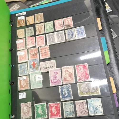 69 - Qty of worldwide stamps in albums / hagner sheets in folders ( some empty folders included)