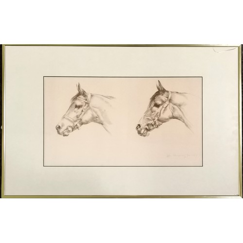 89 - John Rattenbury Skeaping (1901-80) hand signed engraving (from ltd ed of 150) of 2 studies of the (h... 