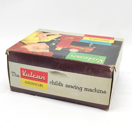 143 - Vintage Senior boxed Vulcan toy sewing machine 25cm x 19cm x 11cm - in very good used condition