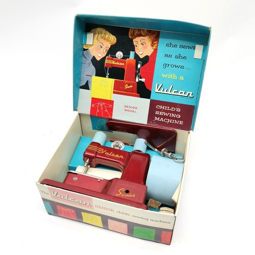 143 - Vintage Senior boxed Vulcan toy sewing machine 25cm x 19cm x 11cm - in very good used condition