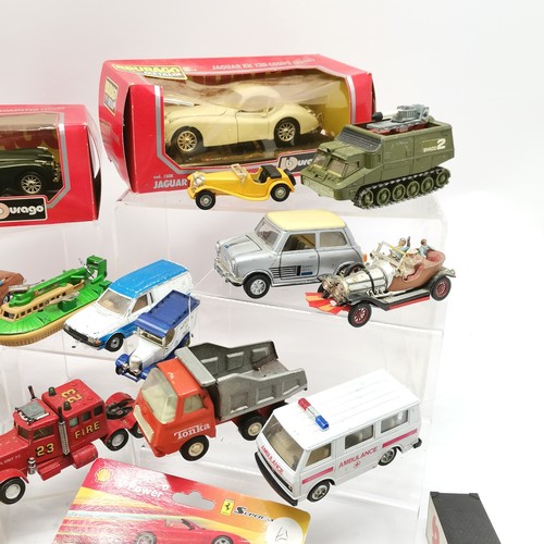 146 - Quantity of boxed and unboxed vehicles including Chitty Chitty Bang Bang unboxed car with figures, B... 