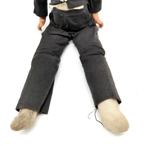 154 - Antique Charlie McCarthy ventriloquist dummy by The Reliable Doll Co. 58cm high - mechanism is worki... 