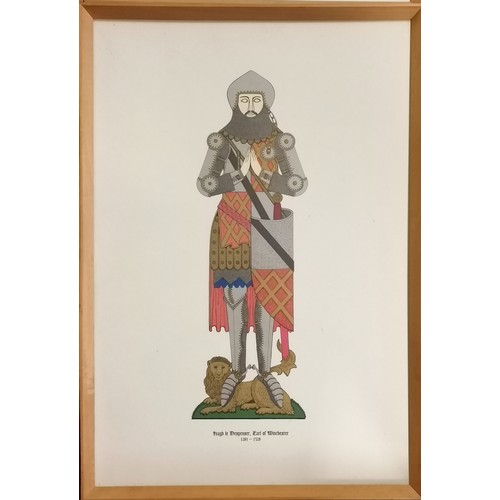 170 - Set of 6 x heraldic prints - frame 56cm x 39cm ~ SOLD IN AID OF STALBRIDGE COMMUNITY CHARITY