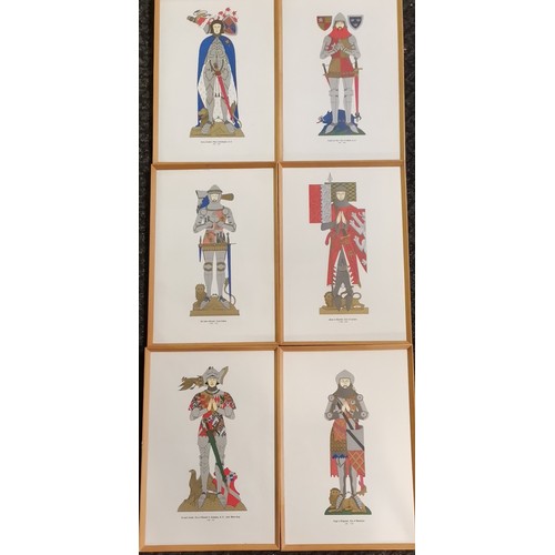 170 - Set of 6 x heraldic prints - frame 56cm x 39cm ~ SOLD IN AID OF STALBRIDGE COMMUNITY CHARITY