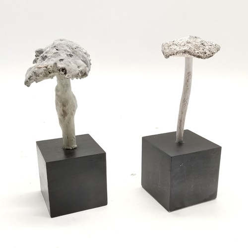 212 - 2 x carved wooden mushroom specimens - #204 & #3 (17cm high)