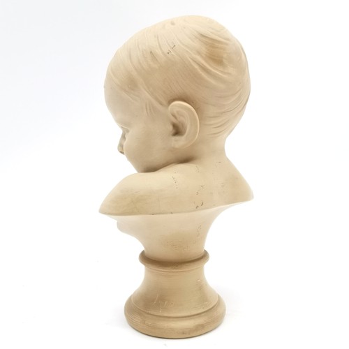 216 - Terracotta bust of a young boy after René Charles Masse - 26.5cm high