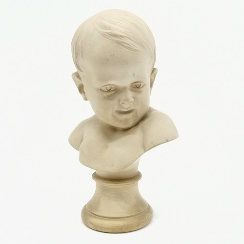 216 - Terracotta bust of a young boy after René Charles Masse - 26.5cm high