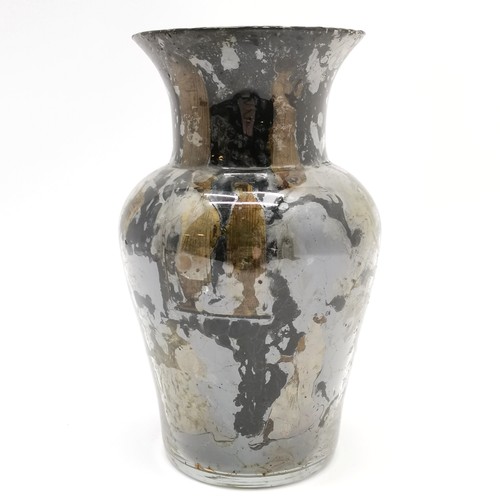 234 - Decalcomania type glass vase - 25cm high