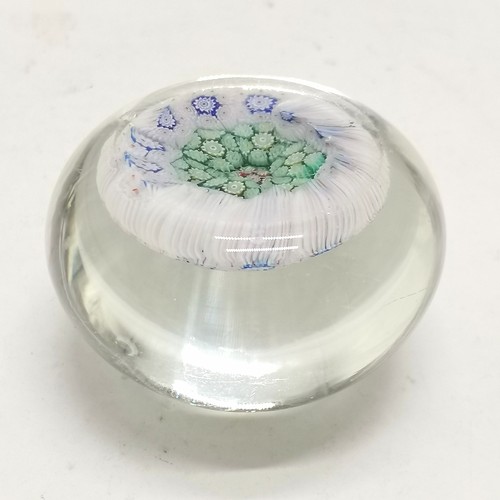 256 - Small cane paperweight - 5.5cm diameter and has some light surface scratches