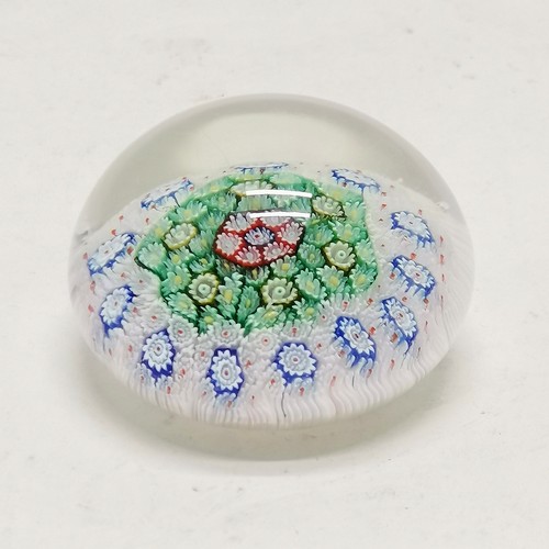 256 - Small cane paperweight - 5.5cm diameter and has some light surface scratches