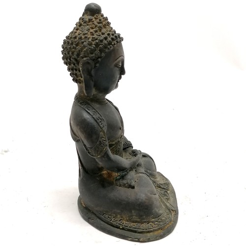 27 - 20thC small bronze Buddha 12cm high