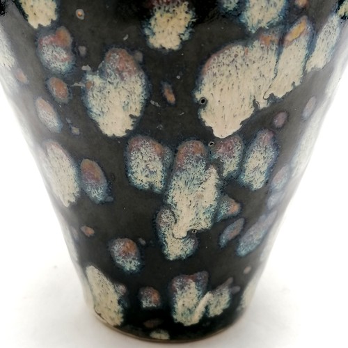 54 - Chinese Sung period Jian yao- kiln mei ping vase with black and white glaze 19cm high - no obvious d... 