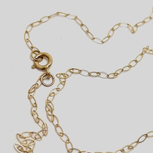 576 - Fine 9ct marked gold 40cm neckchain - 0.3g - SOLD ON BEHALF OF THE NEW BREAST CANCER UNIT APPEAL YEO... 