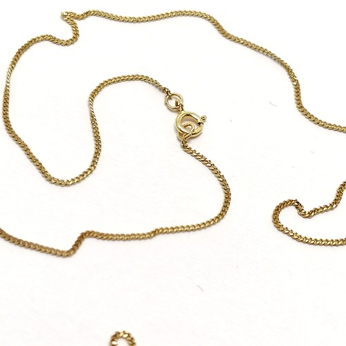 582 - 9ct marked gold filed curb link 46cm neckchain - 1g - SOLD ON BEHALF OF THE NEW BREAST CANCER UNIT A... 