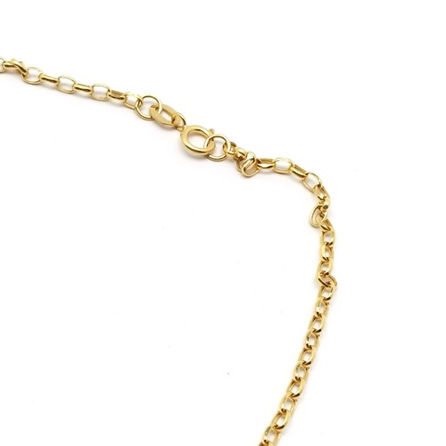 643 - 9ct hallmarked gold 48cm neckchain - 1.4g