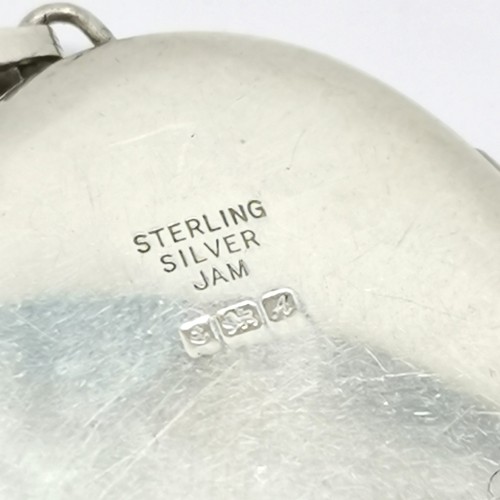 736 - 4 x silver marked locket pendants - largest 5cm and has engraved dedication to reverse t/w 4 x silve... 