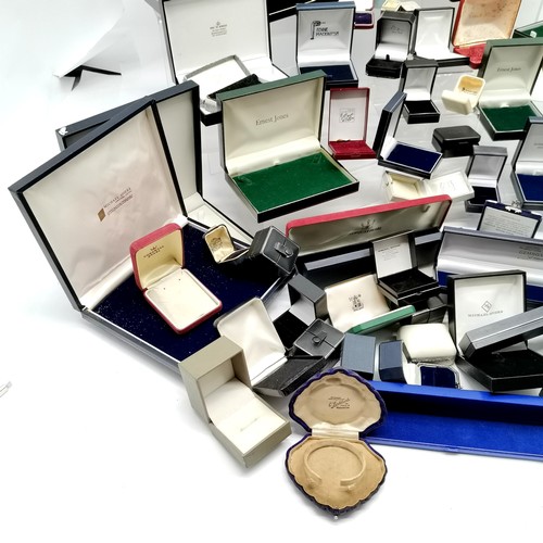 756 - Qty of empty mostly jewellery boxes inc Rennie Mackintosh collection, Carrick, Wray, Zales, Newquay ... 