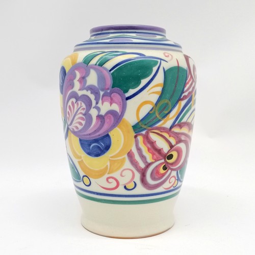 124 - Carter Stabler Adams Ltd. Poole Pottery vase #966/BX decorated by Mary Brown (1926-34) ~ 25cm high w... 