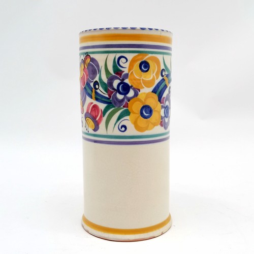 125 - Carter Stabler Adams Ltd. Poole Pottery cylindrical vase #226/ED decorated by Mary Brown (1926-34) ~... 