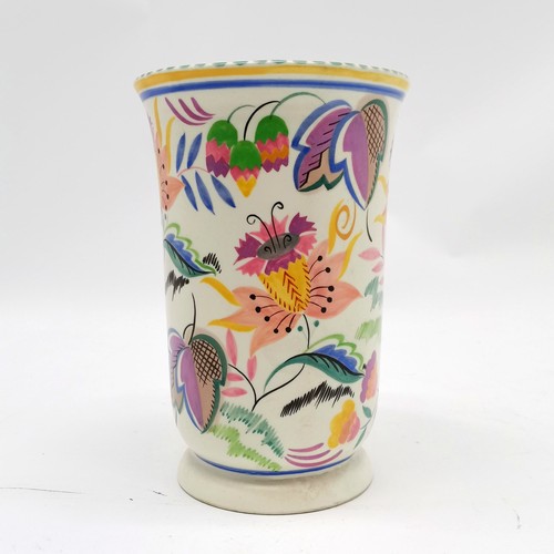 126 - Poole England pottery flared top vase #167/ZG decorated by Eileen Prangnell (Chennell 1924-37) ~ 21c... 