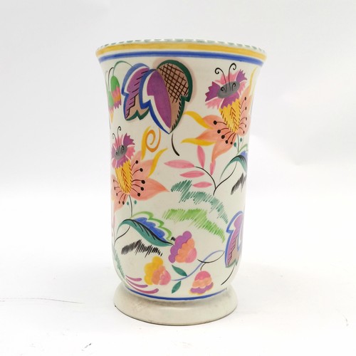 126 - Poole England pottery flared top vase #167/ZG decorated by Eileen Prangnell (Chennell 1924-37) ~ 21c... 