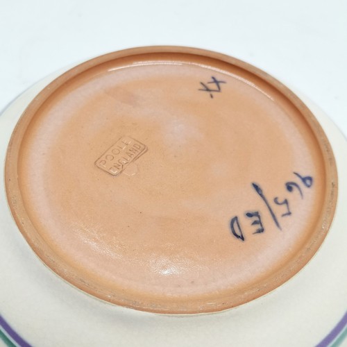 128 - Poole England pottery bowl #965/ED decorated by Hilda Hampton (Cleal 1927-45) ~ 22cm diameter x 12cm... 