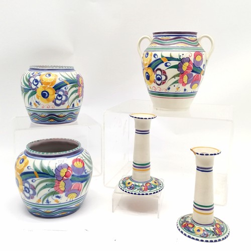 144 - 2 x Carter Stabler Adams Ltd. Poole Pottery vases #486/YO decorated by Eileen Prangnell (Chennell 19... 