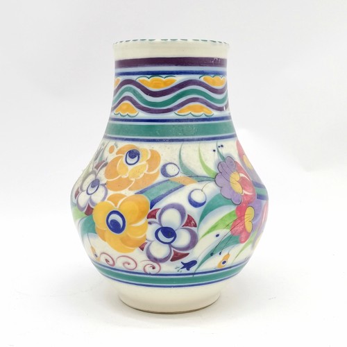 153 - Poole England pottery vase #203/YO decorated by Hilda Hampton (Cleal 1927-45) ~ 21cm high with no ob... 